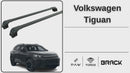 For Volkswagen Tiguan (2024-2026) Roof Rack Cross Bar Raised Rails, Black-2