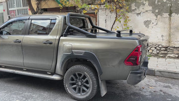 For Toyota Hilux (2015-2025) Bed Rack Cross Bar Roof Rack, Black - 0