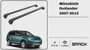 For Mitsubishi Outlander 2007-2012 Roof Rack Cross Bars Raised Rail Black-2