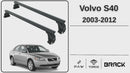 Für Volvo S40 2003–12 Dachträger Querträger Metallhalterung Normales Dach Alu Silber-2