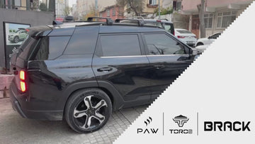 For KGM Torres EVX 2024-2025 Roof Rack System, Aluminium Cross Bar, Flush Rail, Black - 0