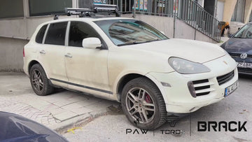 For Volkswagen Touareg (2002-2007) Roof Rack Cross Bar T-Track, Black - 0