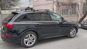For Audi Q7 2016-2025 Roof Rack Cross Bars Flush Rails Black - 0