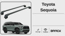 For Toyota Sequoia 2023-2026 Roof Rack System, Aluminium Cross Bar, Flush Rail, Black-2