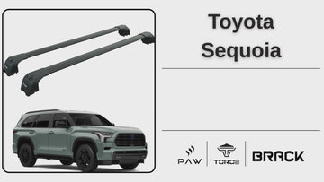 For Toyota Sequoia 2023-2026 Roof Rack System, Aluminium Cross Bar, Flush Rail, Black - 0