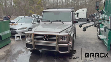 For Mercedes G W463 1989-2018 Roof Rack Cross Bars Rain Gutters, Black - 0