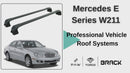 For Mercedes E Sedan W211 (2002-2010) Roof Rack Cross Bars Fix Point Black-2