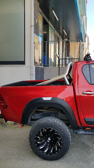 For Toyota Hilux 2015-2021 Roof Rack Cross Bars Normal Roof Alu Black - 0