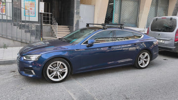 For Audi A5 Sportback (2017-2024) Roof Rack Cross Bars, Black - 0