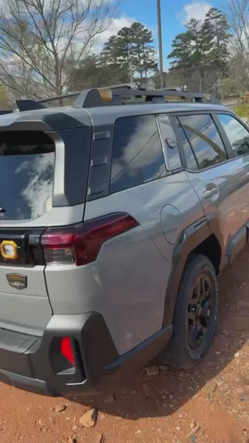 Für Subaru Outback Wilderness 2021-Up Dachträger Querträger Metallhalterung Erhöhte Schiene Alu Schwarz - 0