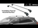 For Volkswagen Golf Variant MK3 1991-1997 Roof Rack Cross Bar Raised Rail Black-2