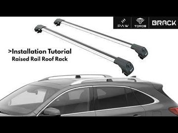 For Volkswagen Golf Variant MK3 1991-1997 Roof Rack Cross Bar Raised Rail Black - 0