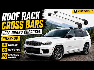 Für Jeep Grand Cherokee WL 2022-Up Dachträgersystem, Aluminium-Querstange, Metallhalterung, abschließbar, Schwarz - 0