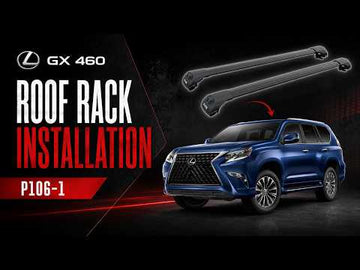 For Lexus GX460 2nd Generation (2010-2023) Roof Rack Cross Bars Flush Rail Black - 0
