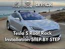 Für Tesla Model S 2015–2019, Dachträgersystem, Träger, Querträger, Aluminium, abschließbar, hochwertige Metallhalterung, Silber-6