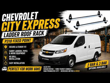 For Chevrolet City Express 2014-Up Ladder Roof Racks Cross Bars Carrier Alu 3 Qty - 0