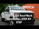 For Ford F250 (2017-Up) Roof Rack Cross Bars Fits Naked Roof w/Hidden Fixing Points Silver-5