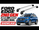 For Ford Edge 2nd Gen (CD539) 2015-2024 Roof Rack Cross Bars Flush Rail, Silver-5