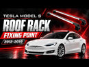 Für Tesla Model S 2015–2019, Dachträgersystem, Träger, Querträger, Aluminium, abschließbar, hochwertige Metallhalterung, Silber-5