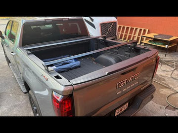 Für Ford F150 Lightning 2022-Up Dachträgersystem, Aluminium-Querstange, Metallhalterung, abschließbar, Schwarz - 0