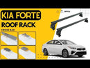 Kia Forte 2013-2019 Roof Rack Cross Bars Normal Roof Silver-2