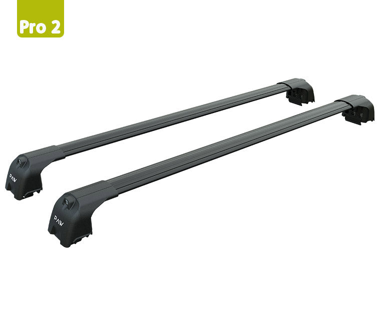 222. Kompatibel mit abschließbaren Aluminium-Dachträgern für Fahrzeuge mit Standarddach Toros Pro 2 Black