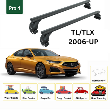 For Acura TL/TLX 2008-2014 Roof Rack Cross Bars Normal Roof Alu Black - 0