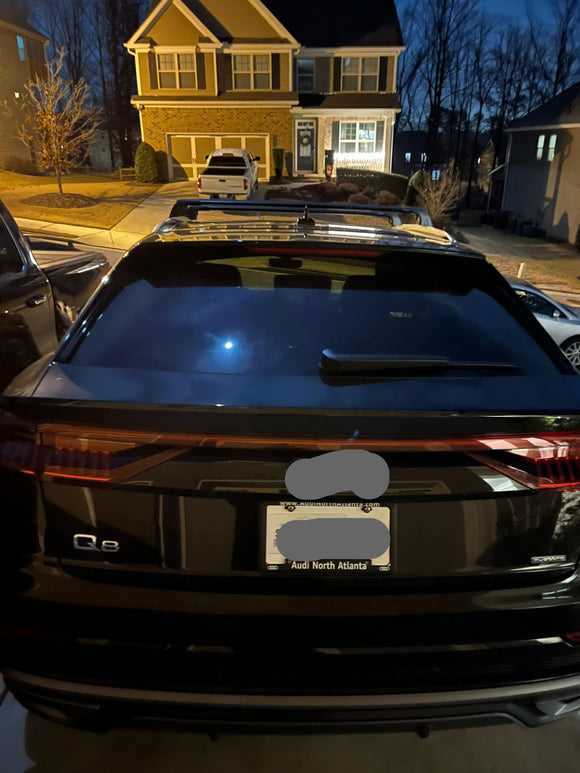 For Audi Q8 2019-2025 Roof Rack Cross Bars Flush Rails Alu Black