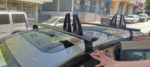 For Renault Modus 2004-2012 Fix point Roof Rack Metal Bracket Alu Black