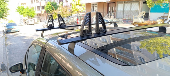 For Renault Modus 2004-2012 Fix point Roof Rack Metal Bracket Alu Black