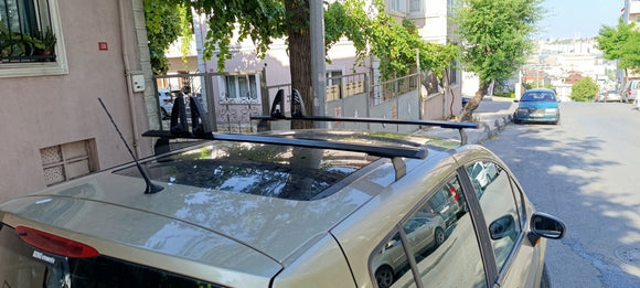 For Renault Modus 2004-2012 Fix point Roof Rack Metal Bracket Alu Black