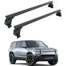 For Rivian R1S 2022-2025 Roof Rack Cross Bars Fix Point Alu Black-1