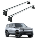 For Rivian R1S 2022- UP Roof Rack Cross Bars Metal Bracket Fix Point Pro 6 Alu Silver-1