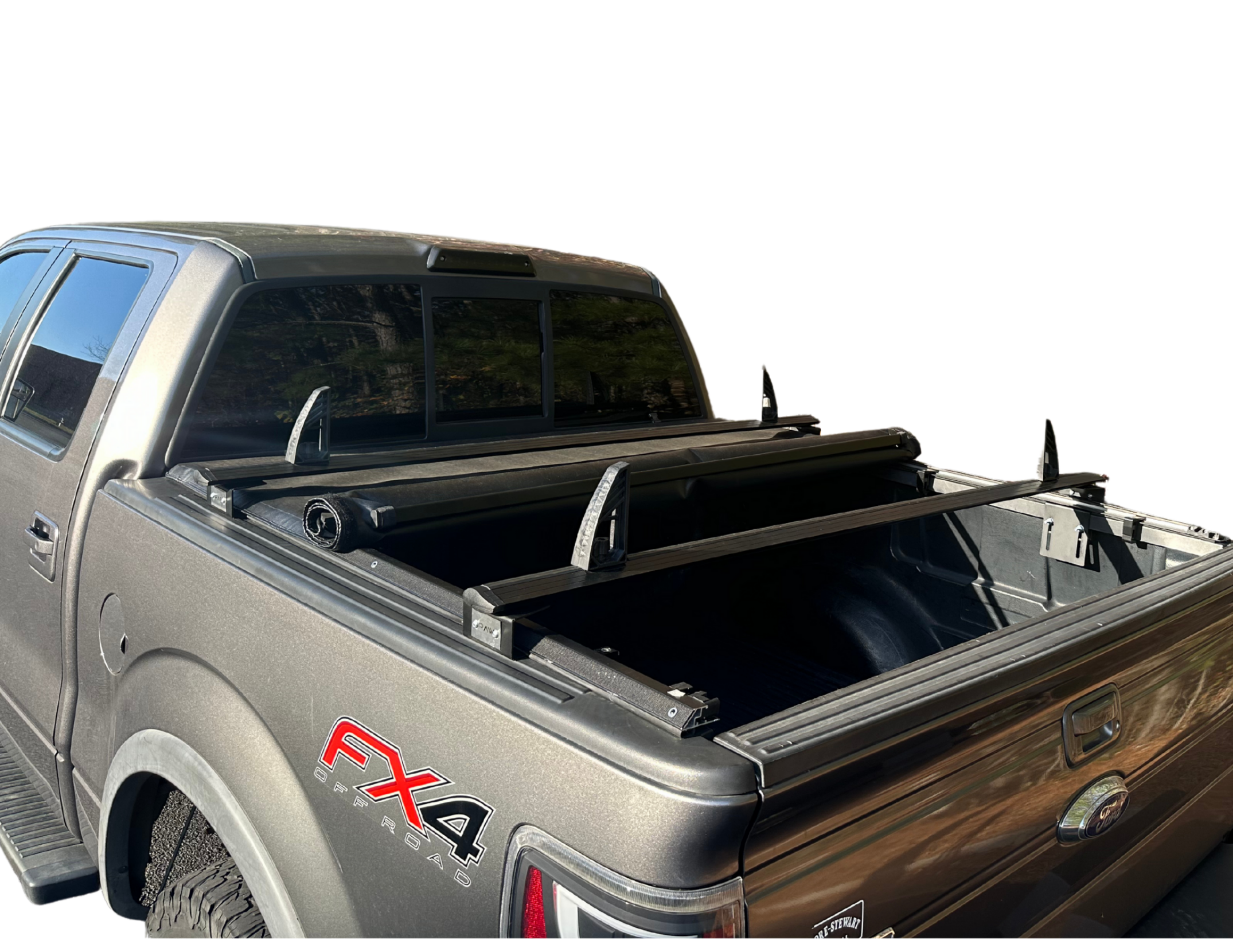 BR1 Black Trunk Bed Carrier Roof Racks for GMC Sierra 1500 2014-2018 (4th Gen)