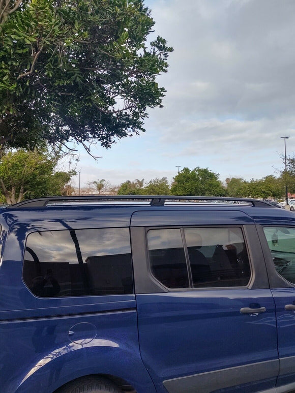For Ford Transit Courier 2013-2023 Roof Side Rails and Roof Rack Cross Bar Alu Black