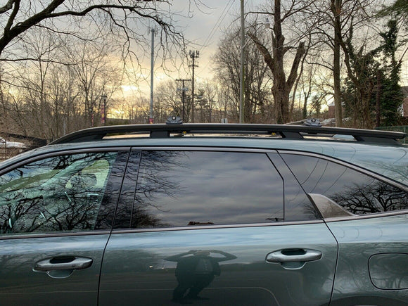 111. Für Dachträgersystem, Aluminium-Querstange, Metallhalterung, erhöhte Schiene, schwarz