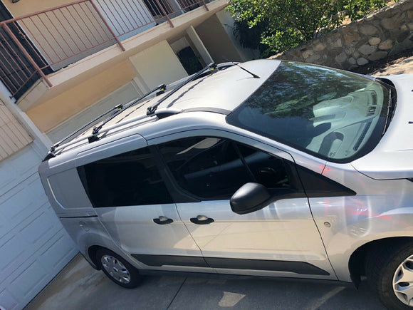 Für Ford Transit Connect 2013-Up Dachträgersystem, Aluminium-Querstange, Metallhalterung, abschließbar, Silber