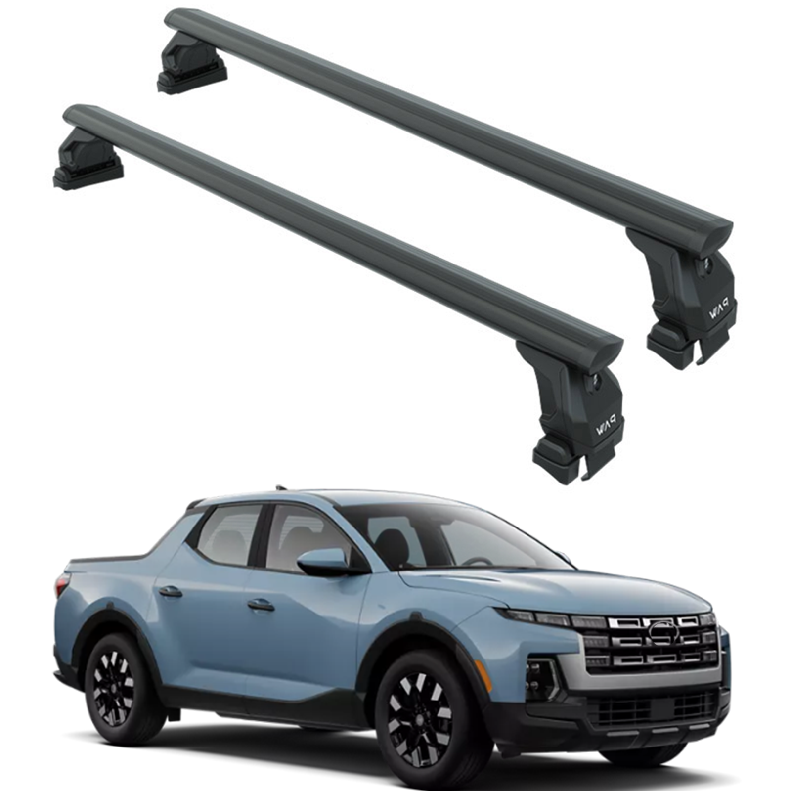 For Hyundai Santa Cruz 2017-2025 Roof Rack Cross Bars Normal Roof Alu Black
