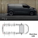 For Fiat Scudo Roof Rack Rails - Silver 2021-2025 MEDIUM LENGTH-2