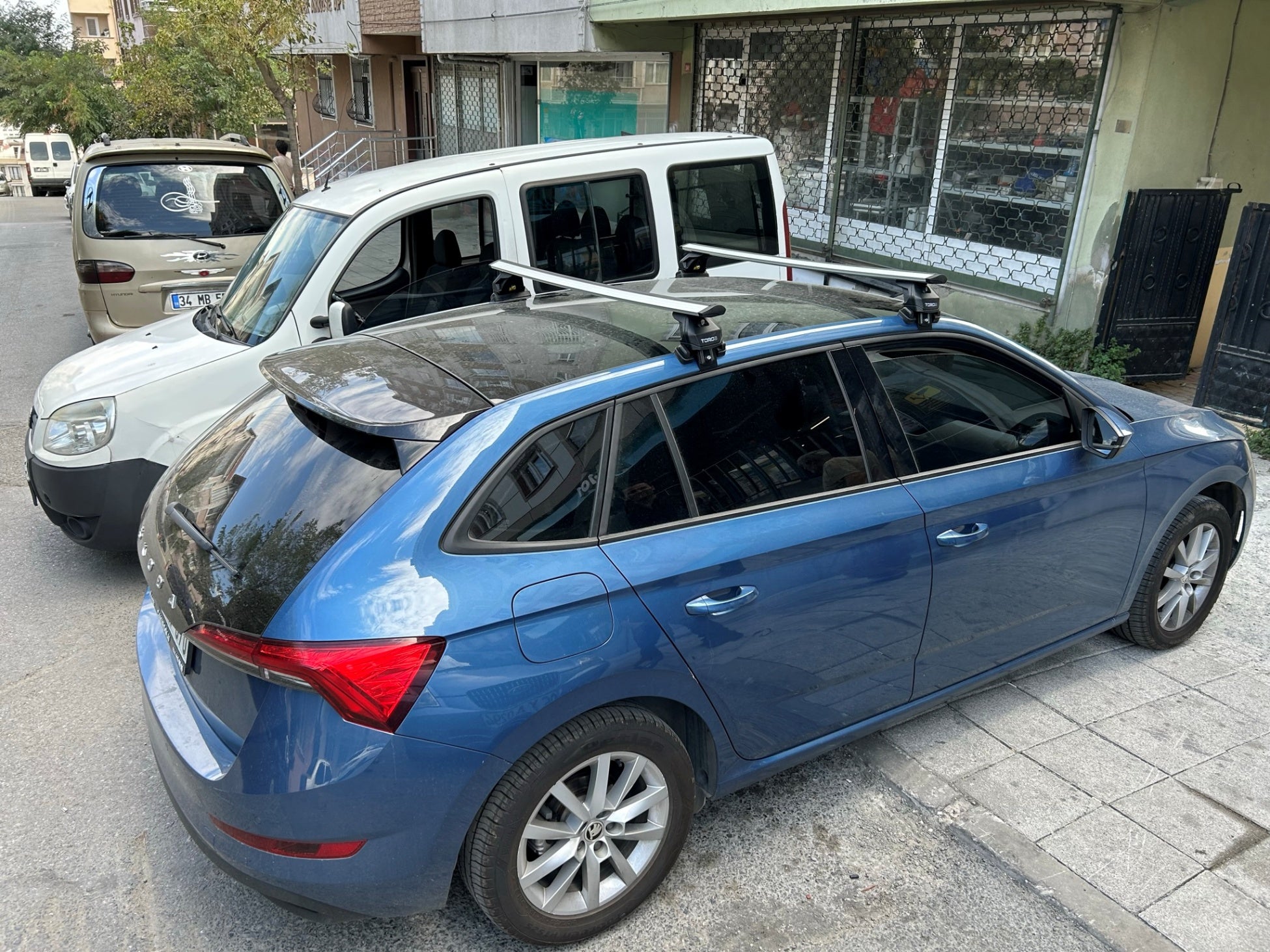 dachzelt skoda scala Für Skoda Scala 2019-Up Dachträgersystem Träger Querstangen Aluminium