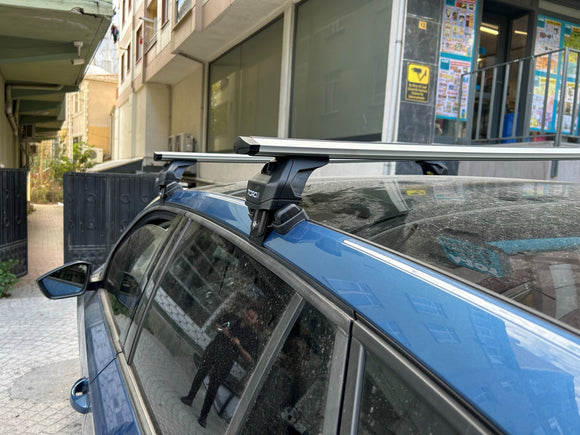 Für Skoda Scala 2019-Up Dachträgersystem Träger Querstangen Aluminium abschließbar Hochwertige Metallhalterung Schwarz