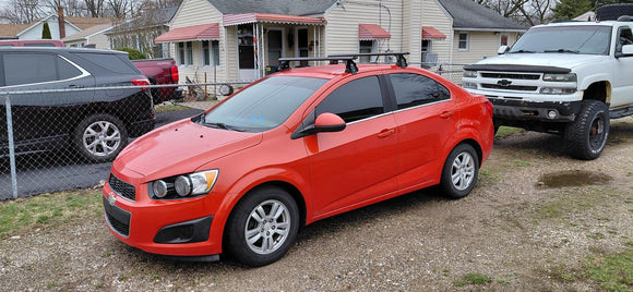 For Chevrolet Sonic 2012-2021 Roof Rack Cross Bars Normal Roof Alu Silver