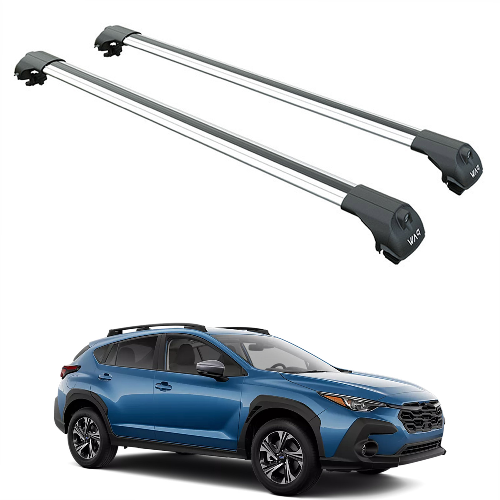 Für Subaru Crosstrek 2017-UP Dachträger Querträger Metallhalterung Erhöhte Schiene Alu Silber