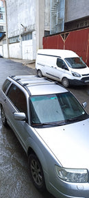 Für Subaru Forester SG 2003–07 Dachträger Querträger Metallhalterung Flush Rail Alu Schwarz-8