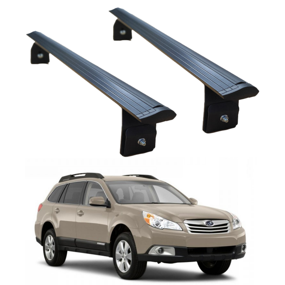 Subaru Outback Wagon 4Gen Roof Rack Cross Bars (2009-2014) - Aluminum with T-Slot