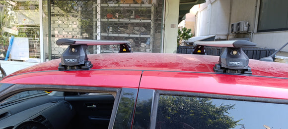 333. Kompatibel mit abschließbaren Aluminium-Dachträgern für Fahrzeuge mit Standarddach Toros Pro 3 Black