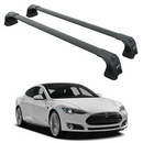 For Tesla Model S (2012-2016) Roof Rack Cross Bars, Fix Point, Black-1
