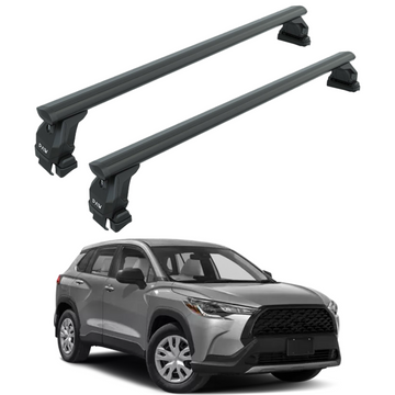 For Toyota Corolla Cross 2022-2025 Roof Rack, Aluminium Cross Bar, Normal Roof, Black