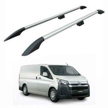 Für Toyota Hiace ab 2019 Dachseitenschienen Ultimate Style Alu Silber