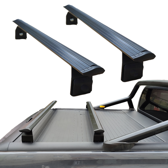 For Toyota Hilux Mk8 Roof RackSystem, Aluminium Bed Rack Cross Bar, Black 2017- Up